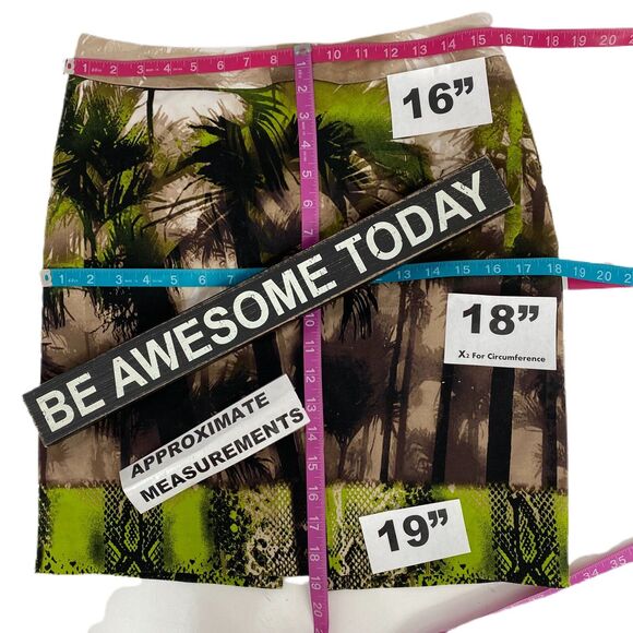 Worthington Skirt Womens Sz 6 Tropical Green Brown Snake Skin Office Career Work - Picture 3 of 7